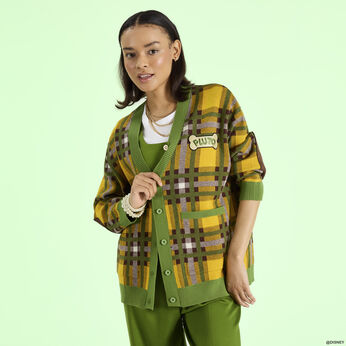 Pluto 95th Anniversary Plaid Knit Cardigan, Image 2